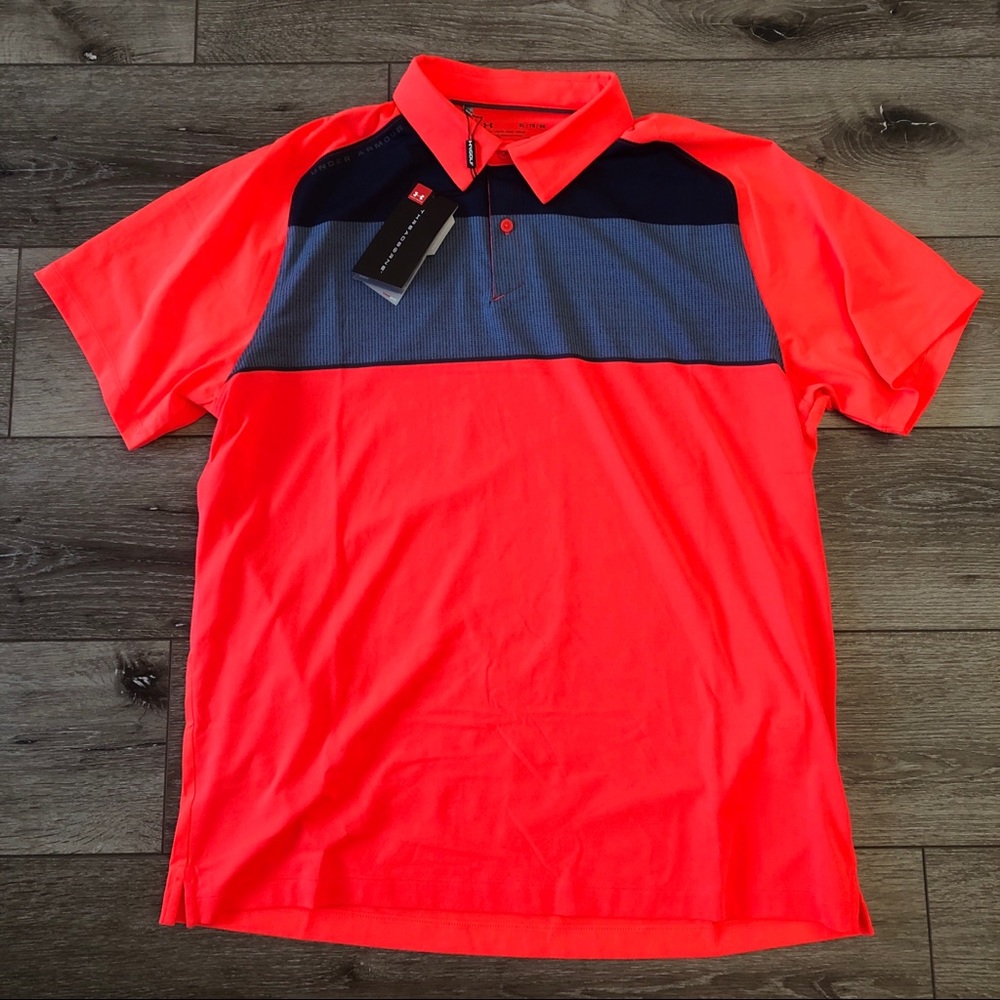 Under Armour Golf Polo Shirt XL HeatGear Loose Fit